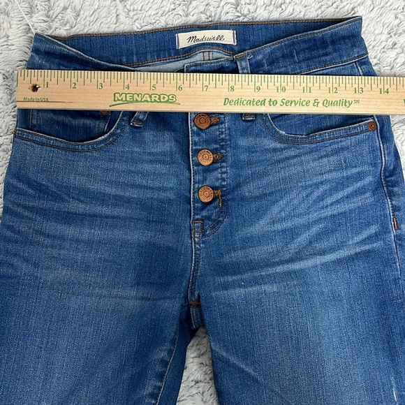 Madewell Cali Demi-Boot Cut Raw Hem blue Denim waist 25 - Picture 7 of 13